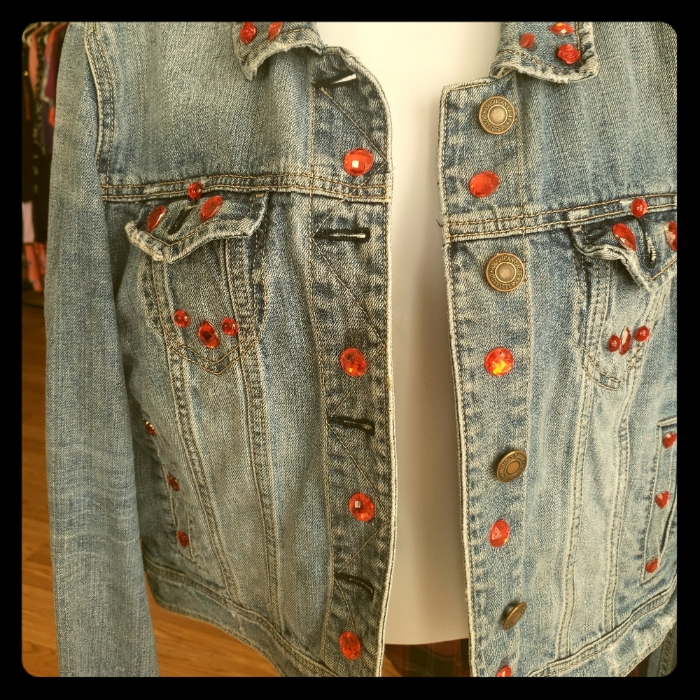 Embellished denim jacket